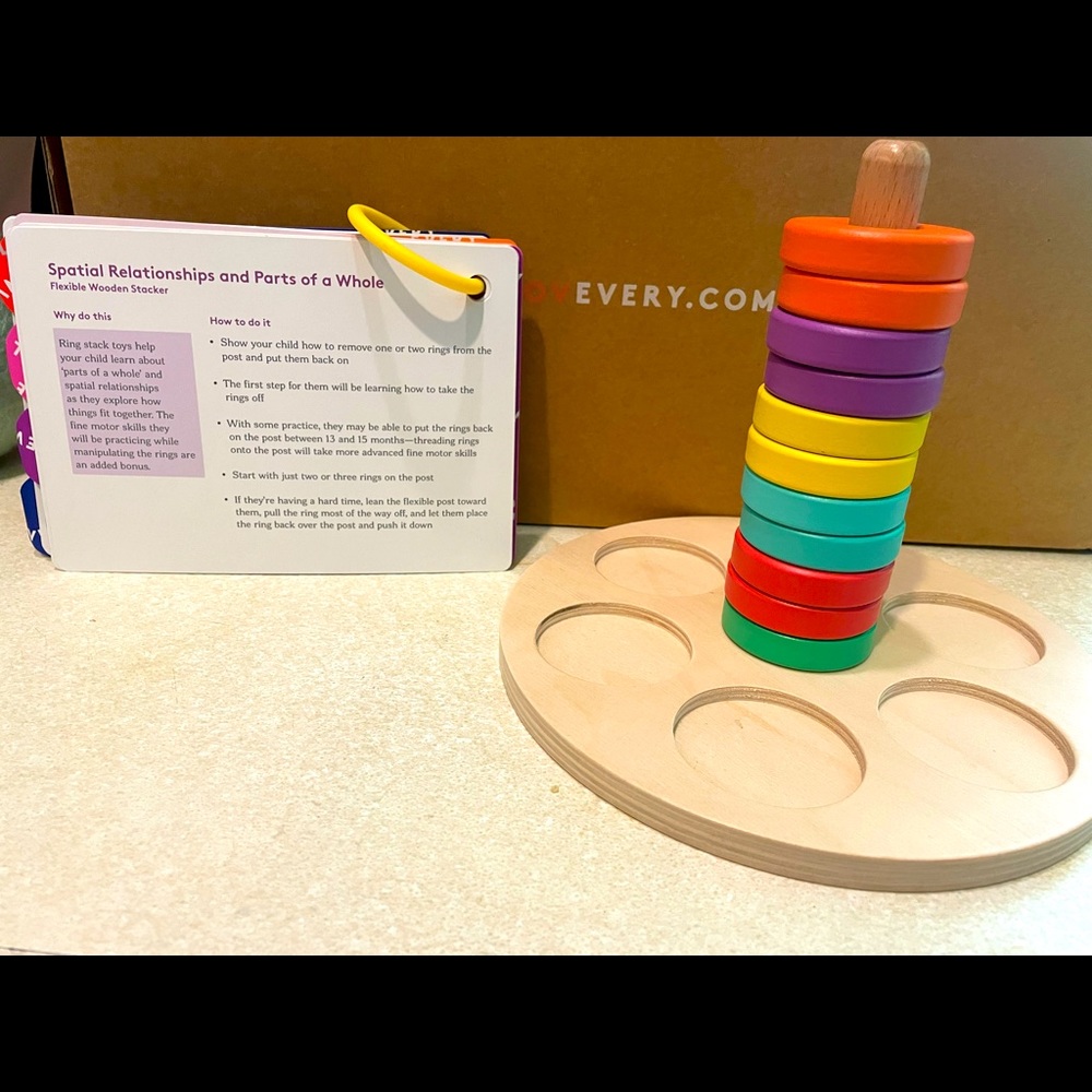 Lovevery flexible wooden stacker